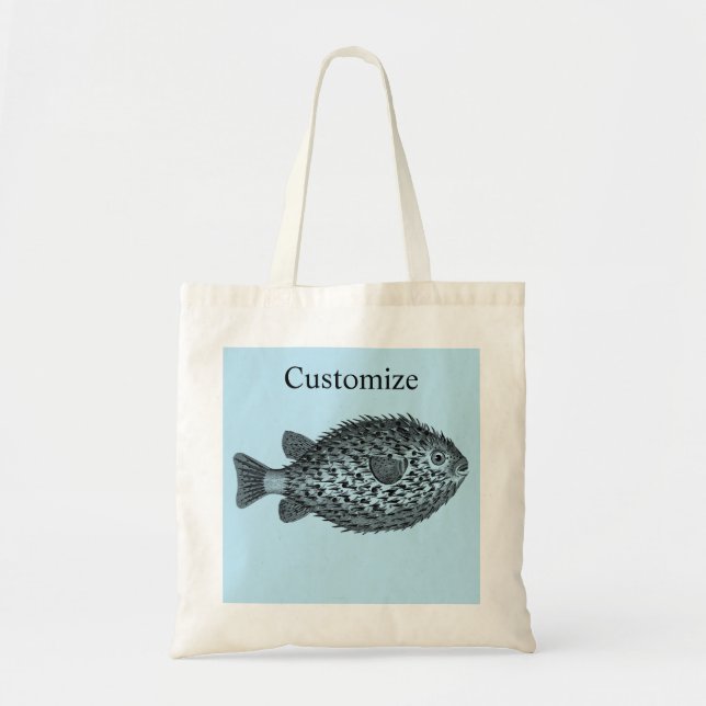 Tote Bag Porcupic poisson-souffle Thunder_Cove Place Card H (Devant)