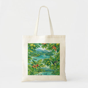 Tote Bag Port Antonio Jamaïque Baie Tropicale Oiseaux Exoti