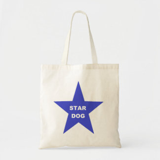 Tote Bag Portable Star Dog sur Blue Star