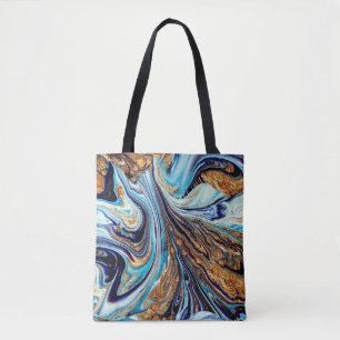 Tote Bag Porte bleu persan : Texture orientale luxueuse