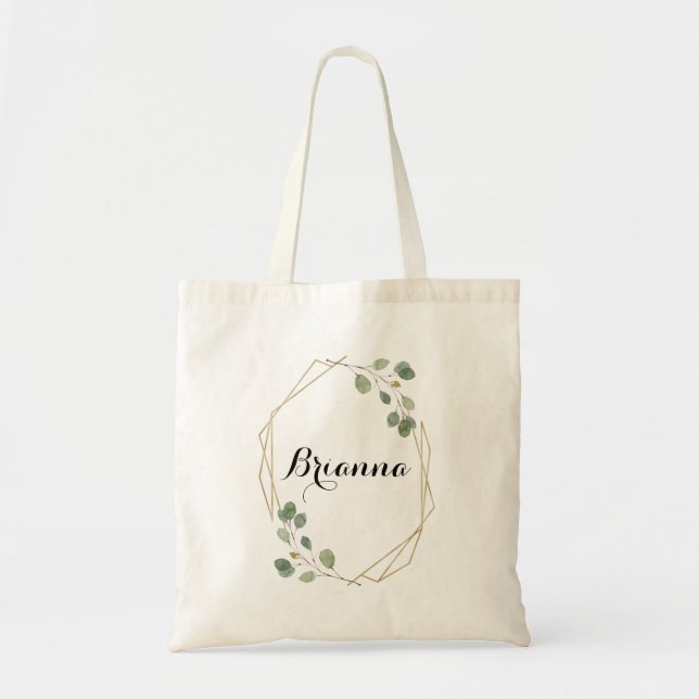 Tote Bag Porte-mère de l'Eucalyptus Foliage, verdure géomét (Devant)