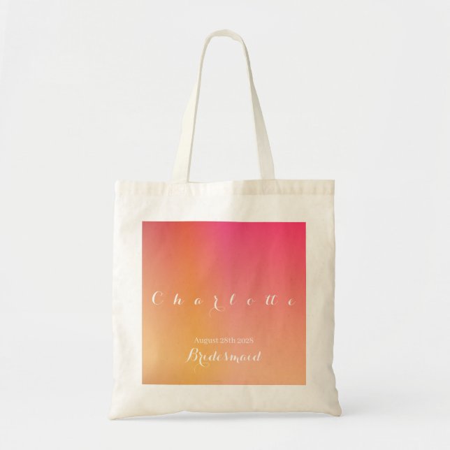 Tote Bag Porte-mère orange personnalisée (Devant)