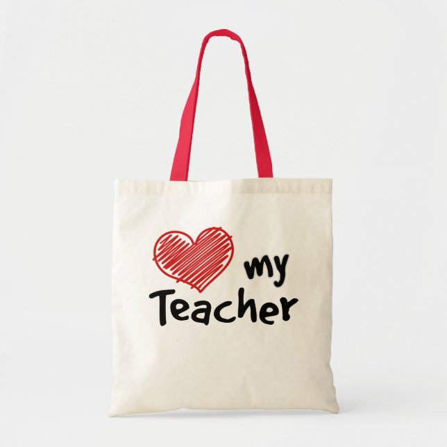 Tote Bag Porter un amour Mon enseignant (Devant)