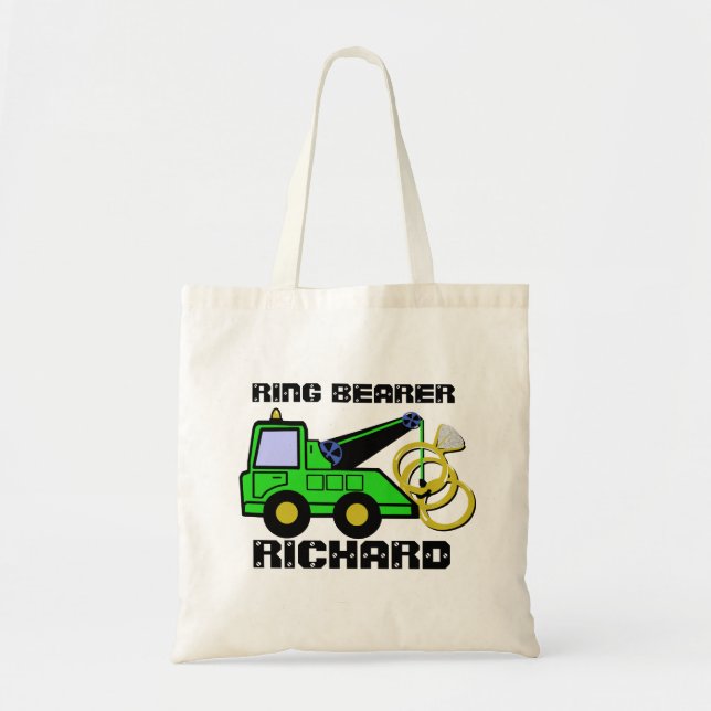 Tote Bag Porteur à anneau Tow Truck Green (Devant)