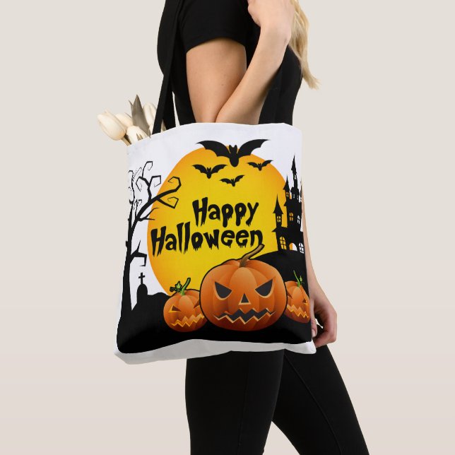 Tote Bag Portez l'Esprit d'Halloween (De près)