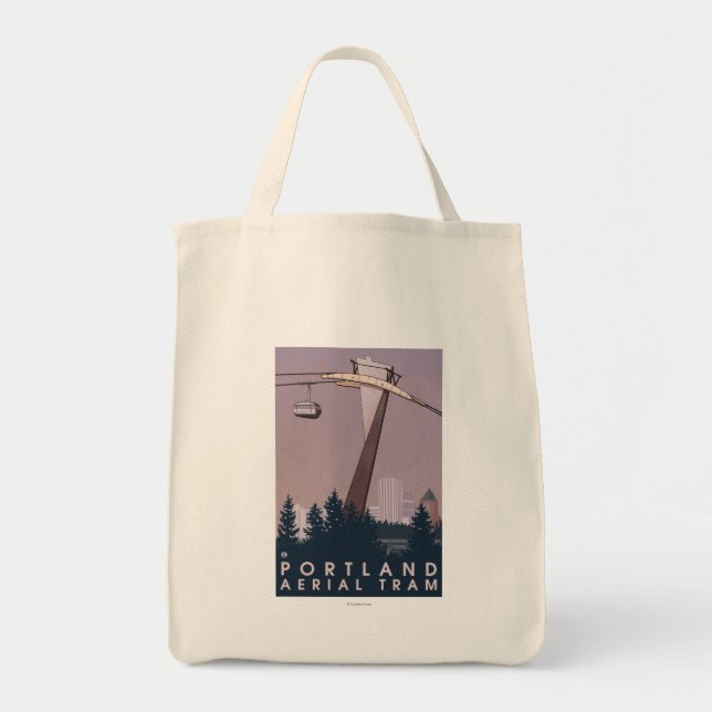 Tote Bag Portland, OregonScène de tramway aérien (Devant)