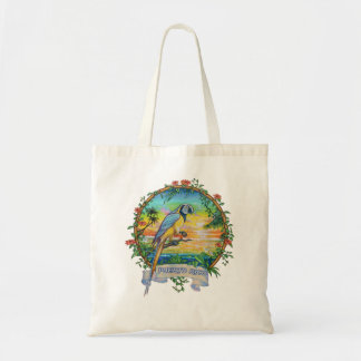 Tote Bag Porto Rico, Vacances Vintages de perroquets tropic
