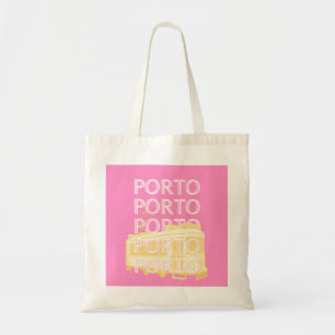 Tote Bag Porto Travel Art, Portugal, Rose