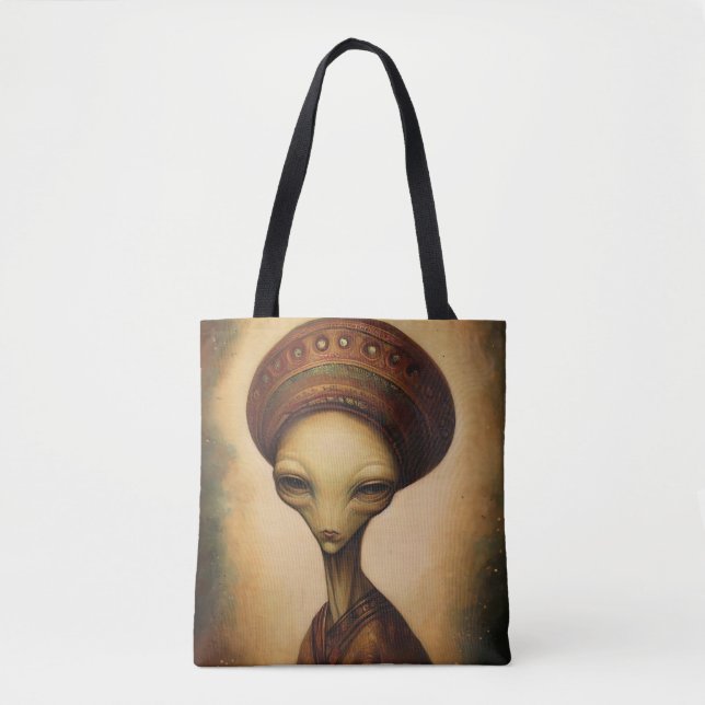 Tote Bag Portrait Alien antique (Devant)