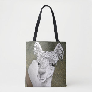 Tote Bag Portrait Alpaca 2