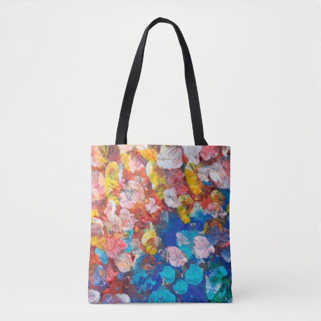 Tote Bag portrait bulldog anglais art intellectuel, graff (Devant)