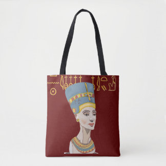 Tote Bag Portrait Coloré de Néfertiti
