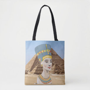 Tote Bag Portrait coloré Nefertiti