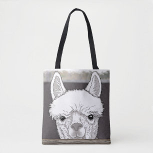 Tote Bag Portrait d'Alpaca