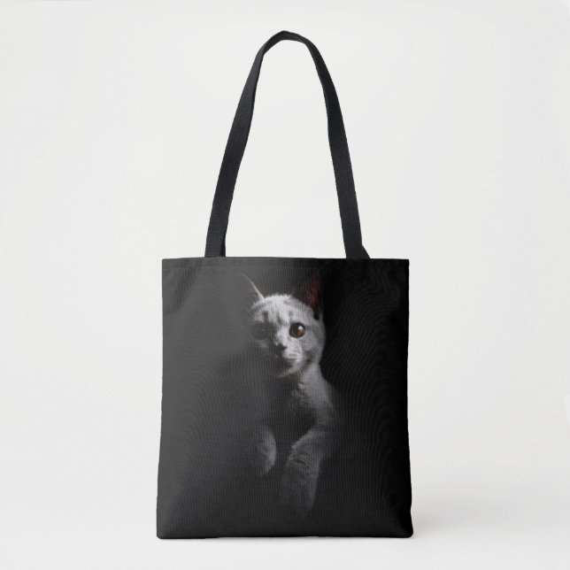 Tote Bag Portrait de chat (Devant)