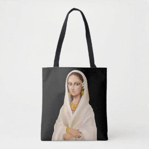 Tote Bag Portrait de femme élégante   Illustration d'art cu