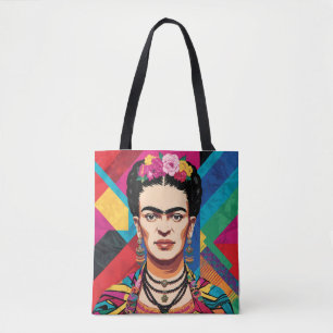 Tote Bag Portrait de Frida Kahlo dans le style Pop Art – Co