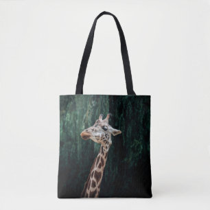 TOTE BAG PORTRAIT DE GIRAFFE CUIT