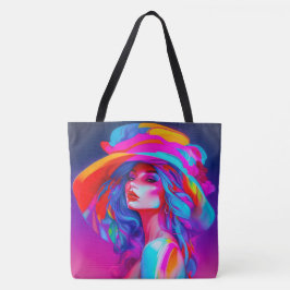 Tote Bag Portrait de Neon Pop Art