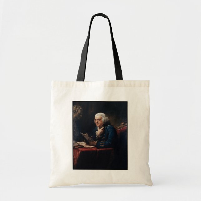 Tote Bag Portrait de pouce, Benjamin Franklin Père fondateu (Devant)