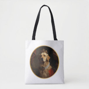 Tote Bag Portrait de reine Renaissance Golden Retriever