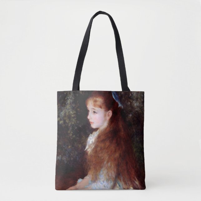 Tote Bag Portrait d'une fille au ruban bleu, Renoir (Devant)