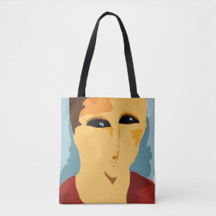 Tote Bag Portrait minimaliste Abstrait
