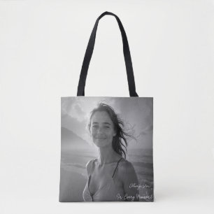 Tote Bag Portrait personnalisé d'elle – Cadeau photo simple