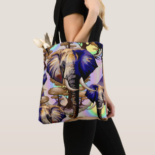Tote Bag Portrait surréaliste de l'éléphant africain