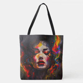Tote Bag Portrait surréaliste gras