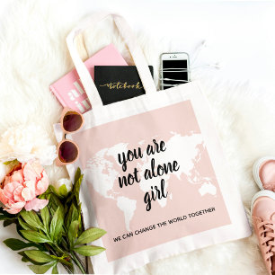 Tote Bag Positif Vous N'Êtes Pas Seul Citation Motivation F