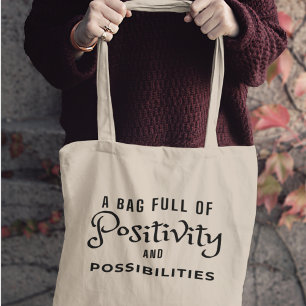Tote Bag Positivité et possibilités Quirky Moderne Design é