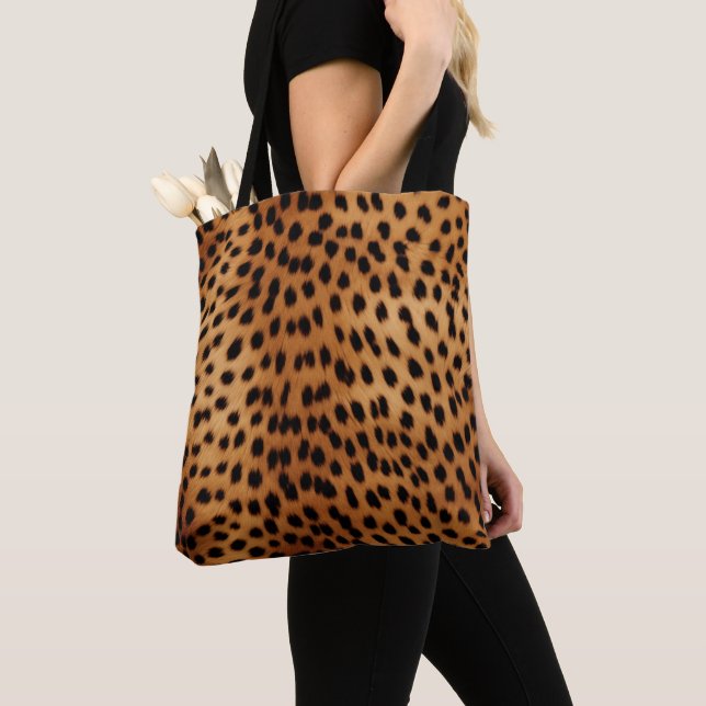 Tote Bag Poster de animal Cheetah Brown et noir (De près)