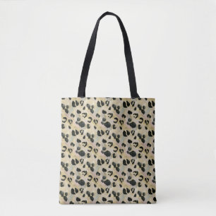 Tote Bag Poster de animal Cheetah Noir, Or