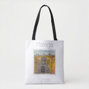 Tote Bag Poster de voyage pour Malaga Espagne