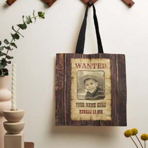 Tote Bag Poster Recherché   Vintage Wild West Modèle photo 