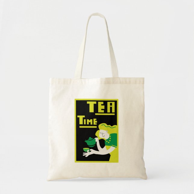 Tote Bag Poster Tea Wall Art (Devant)