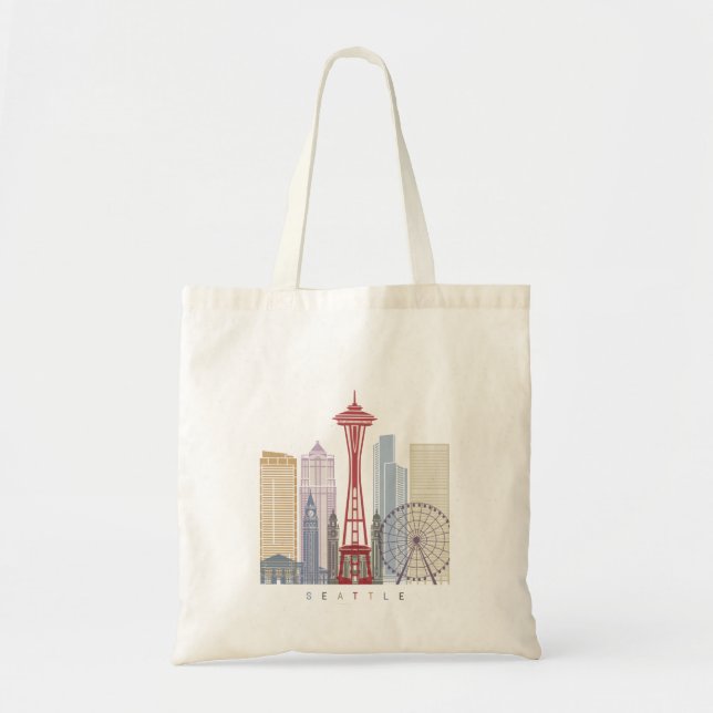 Tote Bag Poster vintage Seattle (Devant)
