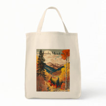Poster Vintage voyage Montagnes Rocheuses