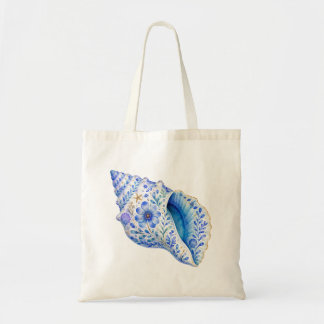 Tote Bag Poterie d'art à thème floral coquillage