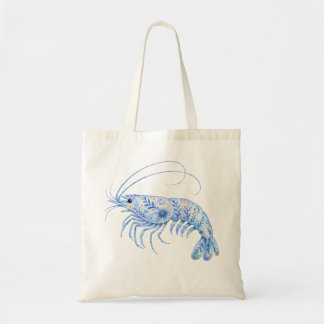 Tote Bag Poterie d'art à thème floral Crevette
