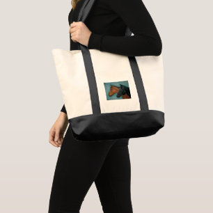Tote Bag poulain noir châtaigne brun colt bébé chevaux