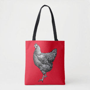 Tote Bag Poulet de roche Plymouth Barred classique Hen
