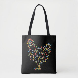 Tote Bag Poulet drôle de Noël vacances agriculteur ferme