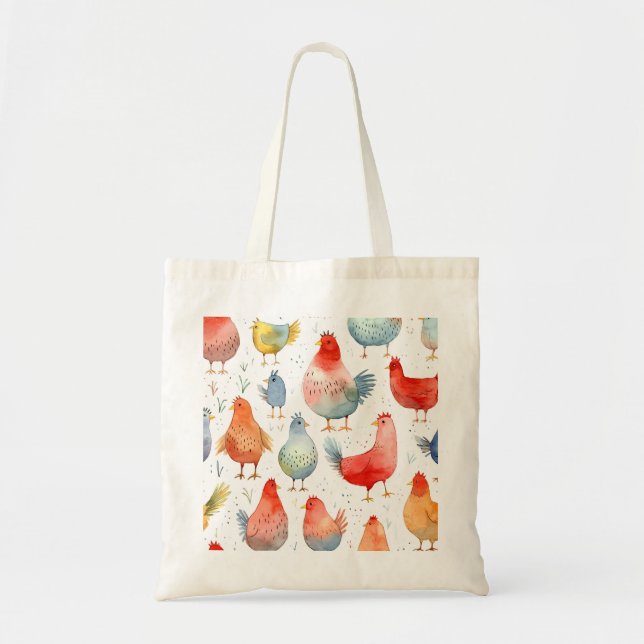 Tote Bag Poulets d'élevage (Devant)