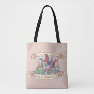 Tote Bag Poulets et vin