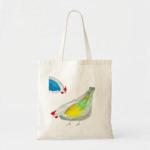 Tote Bag Poulets mignons aquarelle