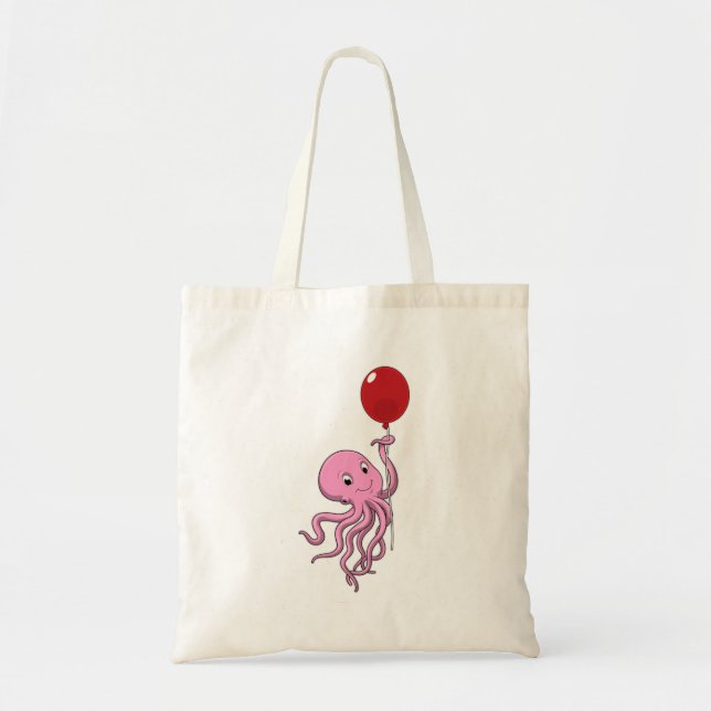 Tote Bag poulpe avec ballon (Devant)