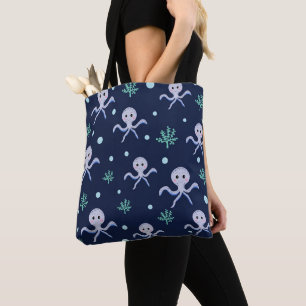 Tote Bag Poulpe sous la mer motif pour enfants