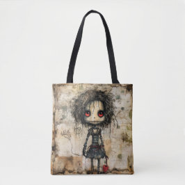Tote Bag Poupée déplaisante avec coeur